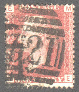 Great Britain Scott 33 Used Plate 212 - ME - Click Image to Close